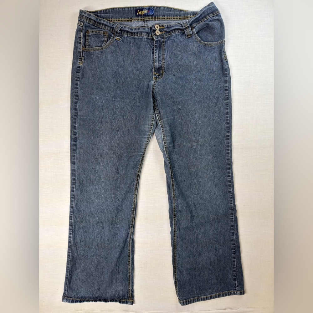 ANGELS Y2K VTG Jean Women’s Size 22 Stitched Pocket Bootcut Mid-Rise Jeans
